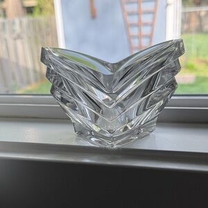 Mikasa Clear Stacked Chevron Candle Holder